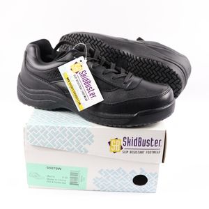 New Skidbuster Mens 9 W Work Safety Shoes Black